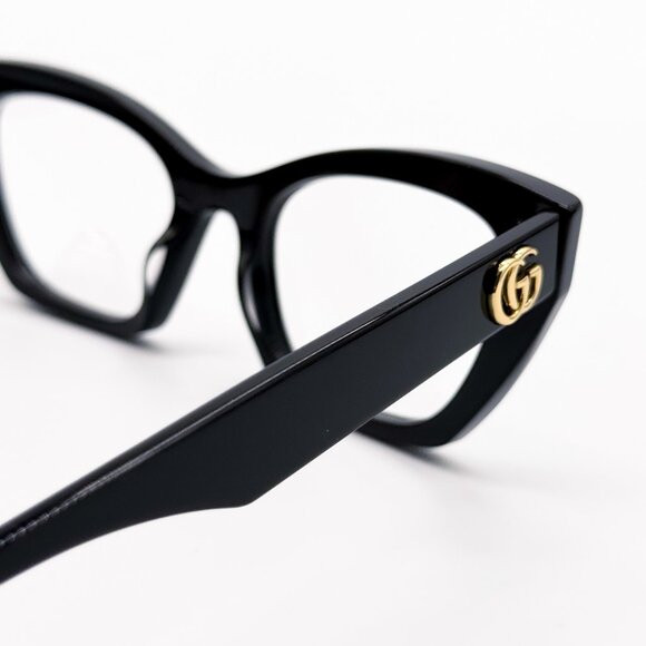 NEW GUCCI GG1334O 001 EYEGLASSES WOMEN BLACK CAT EYE EYEWEAR GUCCI - Picture 9 of 12